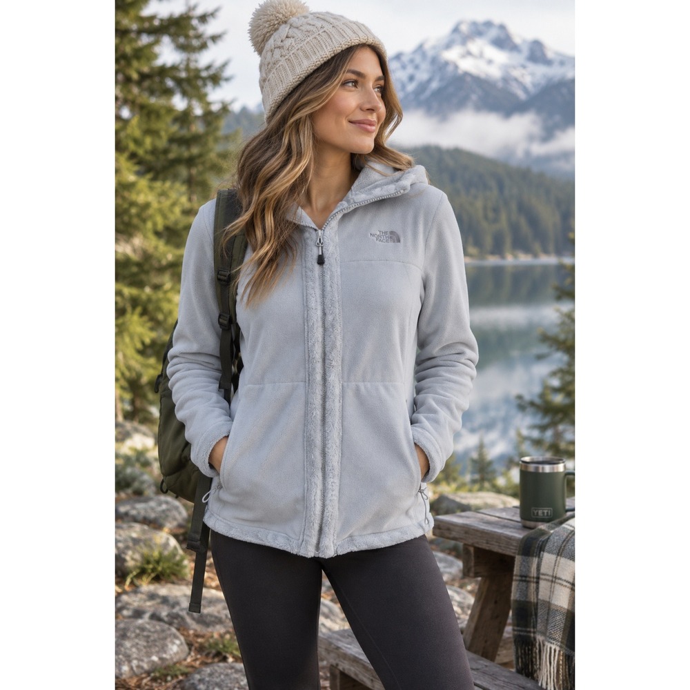 The North Face Women's Morningside Full Zip Fleece Jacket Blue Size M Gorpcore